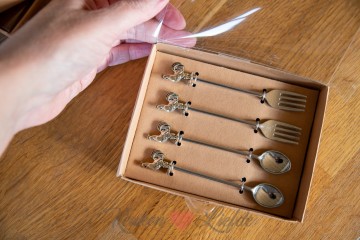 Set gebaksvorkjes en lepels haan 3617