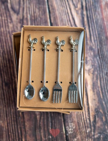 Set gebaksvorkjes en lepels haan 3722