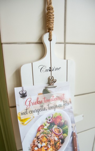 Wit plankje ophang cuisine 0282